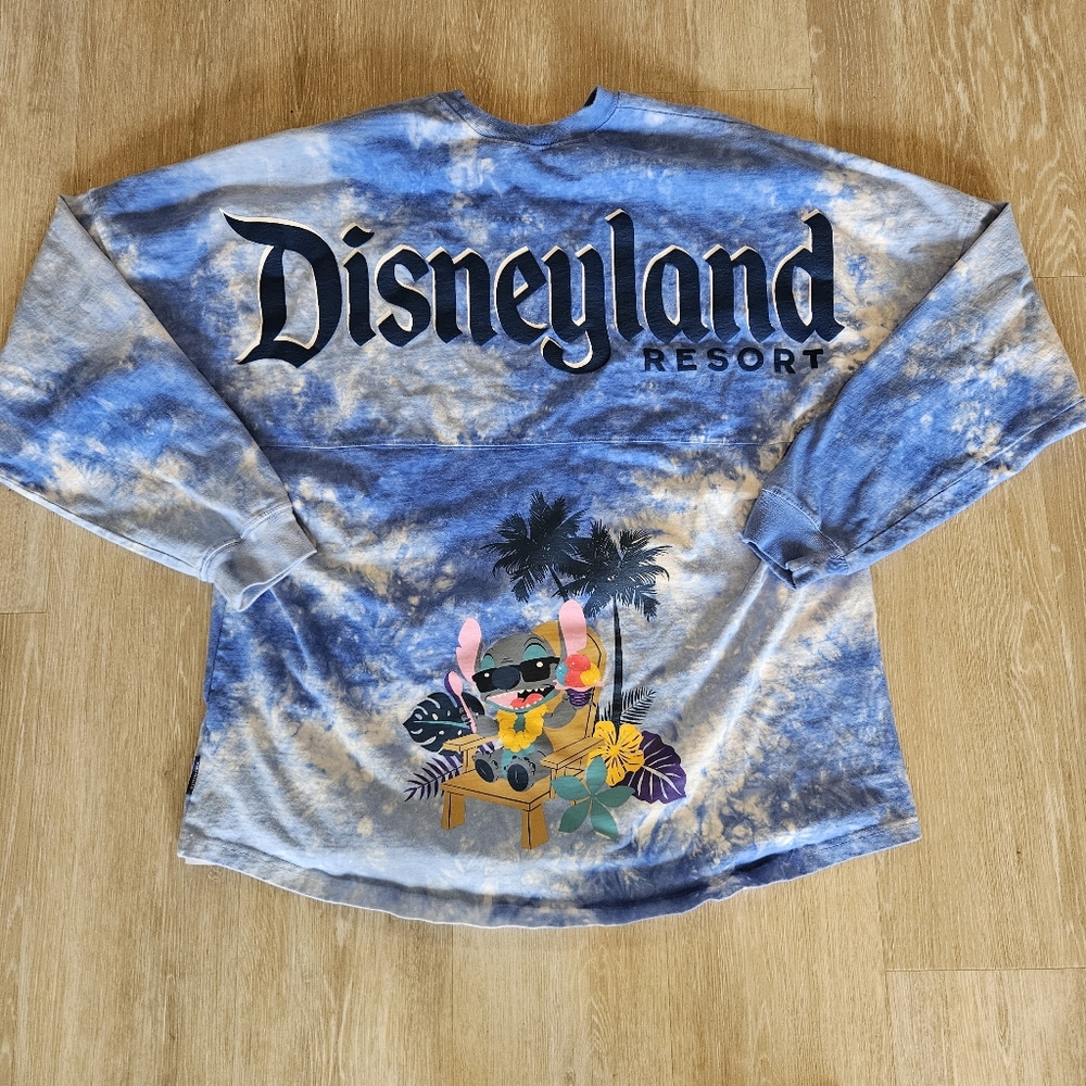 Disneyland Resort Lilo & Stitch Blue Tie Dye Spirit Jersey Adult Size XL